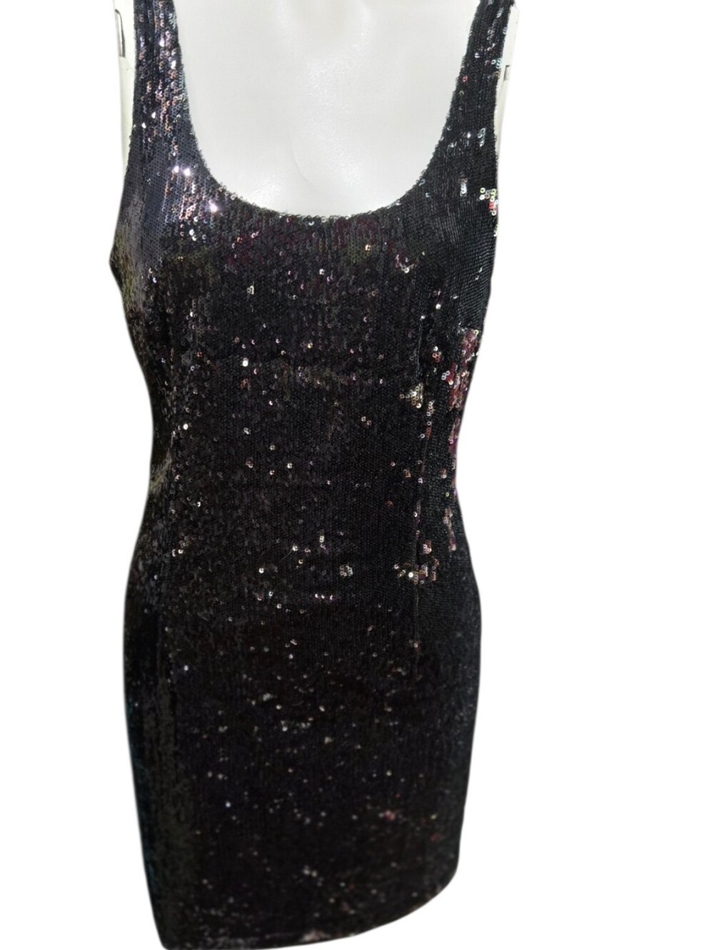 Silence + Noise Black Sequin Bodycon Mini Dress Size 4